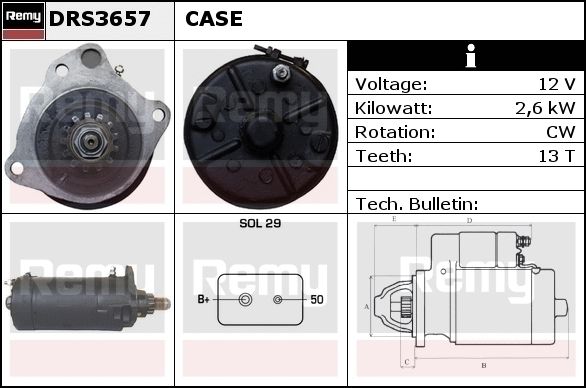 DELCO REMY Стартер DRS3680